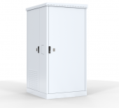 Купить шкаф уличный всепогодный напольный 12u (ш1000 × г900) с электроотсеком, три двери