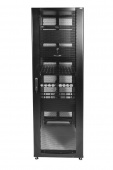 Купить шкаф серверный проф напольный 48u (600x1000) дверь перфор. 2 шт., черный, в сборе