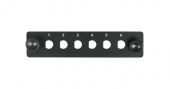 Адаптерная панель NIKOMAX, до 6 одинарных адаптеров FC/ST, стальная, черная