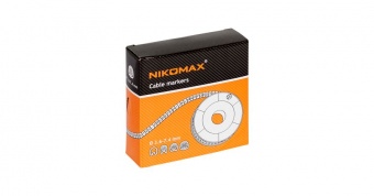Маркер NIKOMAX кабельный, трубчатый, эластичный, под кабели 3,6-7,4мм, буква "F", желтый, уп-ка 500шт. купить