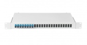 Оптический кросс NIKOMAX 19", 1U, укомплектованный на 8 портов SC/UPC(8 одинарных SC/UPC адаптеров), SM 9/125 OS2, стальной, серый, в комплекте: адаптеры, монтажные шнуры 1м, сплайс-кассета с крышкой, гильзы, заглушки