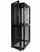 Купить шкаф серверный проф напольный колокейшн 40u (600 × 1200) 2 секции, дверь перф. 2 шт., чёрный,в сборе оптом