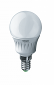 Лампа светодиодная LED 5вт E14, шар, белый NAV