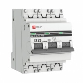 Автоматический выключатель 3P 20А (D) 6кА ВА 47-63 EKF PROxima