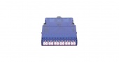 Кассета NIKOMAX волоконно-оптическая, для панели серии CJ, 1 слот, многомодовая 50/125 мкм, стандарта OM4, 1x MTP/male - 12x LC/UPC, полярность А, премиум