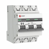 Автоматический выключатель 3P  5А (D) 4,5kA ВА 47-63 EKF PROxima