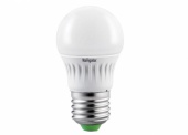 Лампа светодиодная LED 7вт E27, шар, белый NAV