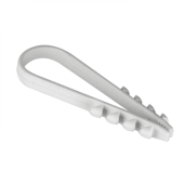 Дюбель-хомут для круглого кабеля 19-25мм нейлон белый (100шт) EKF Simple
