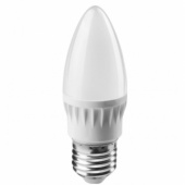 Лампа светодиодная LED 8вт E27, матовая, свеча, белый ON