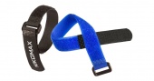 Стяжка-липучка NIKOMAX с жесткой пряжкой, 290х20мм, для пучков до 70мм, синяя, уп-ка 10шт.