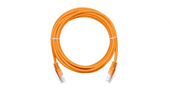 Коммутационный шнур NETLAN U/UTP 4 пары, Кат.5е (Класс D), 100МГц, 2хRJ45/8P8C, T568B, заливной, многожильный, BC (чистая медь), PVC нг(B), оранжевый, 0,5м, уп-ка 10шт. купить