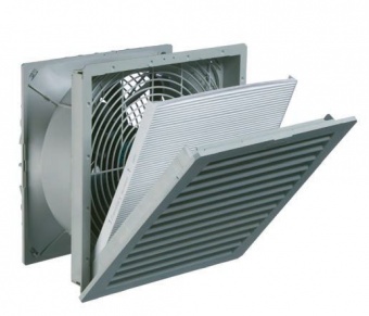 Вентилятор с фильтром для шкафов Elbox серии EMS, 320×320×150, до 950 м3/ч, 230 В, IP 55, цвет серый