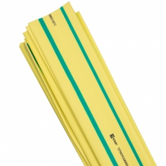Термоусаживаемая трубка ТУТ нг 20/10 желто-зеленая в отрезках по 1м EKF PROxima