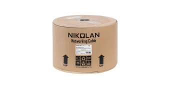 Кабель NIKOLAN F/UTP 4 пары, Кат.6 (Класс E), тест по ISO/IEC, 250МГц, одножильный, BC (чистая медь), 23AWG (0,55мм), внутренний, PVC нг(А), серый, 305м - гарантия: 5 лет / 15 лет системная оптом
