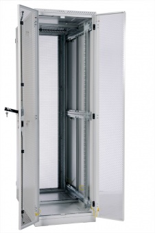 Купить шкаф серверный напольный 42u (800 × 1200) дверь перфорированная, задние двойные перфорированные в Казани
