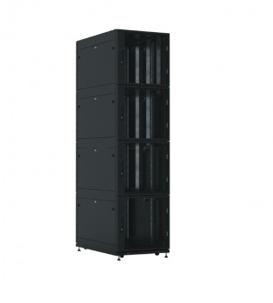 Купить шкаф серверный проф напольный колокейшн 44u (600 × 1200) 4 секции, дверь перф. 2 шт., черный,в сборе в Казани