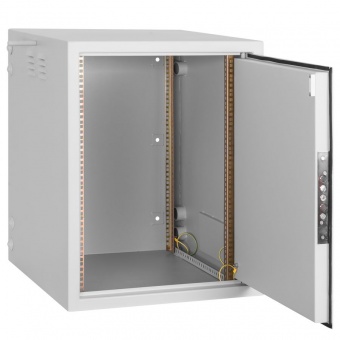 Настенный антивандальный шкаф 19", 12U, Ш600хВ634хГ650мм, серый