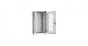 Купить напольный шкаф серии lite ii 19", 24u, перфорированная дверь, цельнометаллические стенки и задняя дверь, ш600хв1241хг600мм, в разобранном виде, серый в Казани