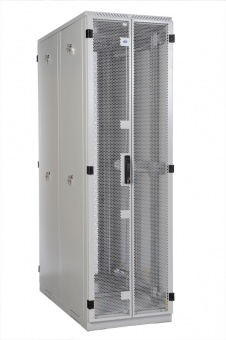 Купить шкаф серверный напольный 42u (800 × 1000) дверь перфорированная, задние двойные перфорированные в Казани