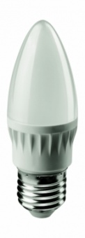 Лампа светодиодная LED 6вт E27, матовая, свеча, белый ON