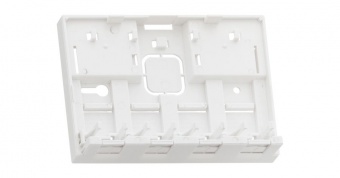 Корпус настенной розетки NIKOMAX, 4 порта, под модули-вставки типа Keystone, со шторками, белый купить