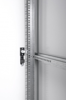 Купить шкаф телекоммуникационный напольный эконом 42u (600 × 1000) дверь стекло, дверь металл в Казани