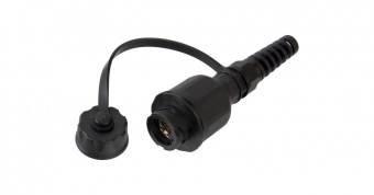 Индустриальный модуль-розетка NIKOMAX для оконцевания отдельностоящих кабелей, Кат.6 (Класс E), 250МГц, RJ45/8P8C, 110/KRONE, T568A/B, экранированный, IP67, с защитной крышкой, черный купить