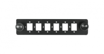 Адаптерная панель NIKOMAX, до 6 одинарных адаптеров SC / двойных адаптеров LC, стальная, черная в Казани