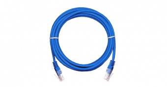 Коммутационный шнур NETLAN U/UTP 4 пары, Кат.5е (Класс D), 100МГц, 2хRJ45/8P8C, T568B, заливной, многожильный, BC (чистая медь), PVC нг(B), синий, 10м, уп-ка 5шт. купить
