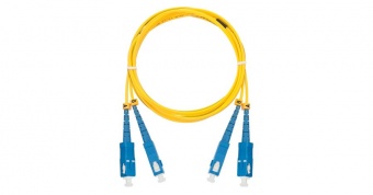 Шнур NIKOMAX волоконно-оптический, соединительный, одномодовый 9/125мкм, стандарта OS2, SC/UPC-SC/UPC, двойной, LSZH нг(A)-HFLTx, 2мм, желтый, 1м купить