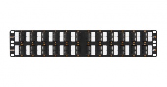 Коммутационная панель NIKOMAX 19", 2U, 48 угловых портов, Кат.6 (Класс E), 250МГц, RJ45/8P8C, 110/KRONE, T568A/B, неэкранированная, с органайзером, черная - гарантия: 5 лет расширенная / 25 лет системная купить