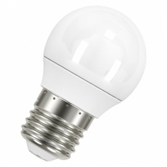 Лампа светодиодная LED STAR CLASSIC P 60 6.5W/830 6.5Вт шар 3000К тепл. бел. E27 550лм 220-240В матов. пласт. OSRAM 4058075134355