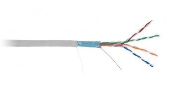 Кабель NETLAN F/UTP 4 пары, Кат.5e (Класс D), 100МГц, одножильный, BC (чистая медь), внутренний, PVC нг(B), серый, 110м оптом