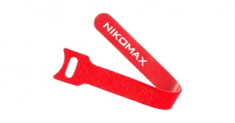 Стяжка-липучка NIKOMAX с мягкой пряжкой, 150х12мм, для пучков до 35мм, зеленая, уп-ка 10шт.