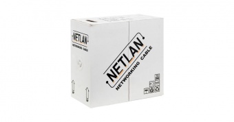 Кабель NETLAN F/UTP 4 пары, Кат.5e (Класс D), 100МГц, одножильный, BC (чистая медь), внутренний, PVC нг(B), серый, 100м оптом